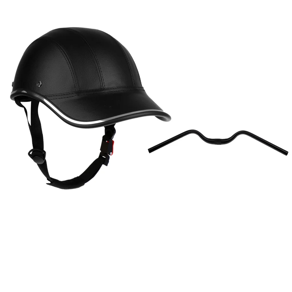 

Adjustable Riding Hat Headwear Cycling Motorcycle Safety Helmet + Handlebar