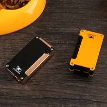 COHIBA 1 струйная Зажигалка для сигар, ветрозащитный роскошный фонарь, зажигалки, портативная карманная зажигалка для сигарет, газовая зажигалка с сигарой и подарочной коробкой