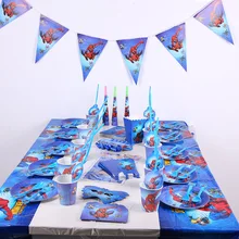 Человек-паук на день рождения декоративная бумага для вечеринок Салфетка под тарелку кружку баннер/Флаг коробка для конфет соломенная посуда набор детский душ вечерние принадлежности