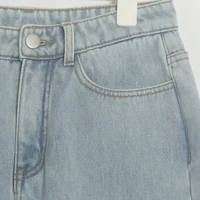 Wixra stylowe spodnie dżinsowe kobiece spodnie jeansowe z futerkiem BF Casual Button spodnie damskie Streetwear jesienno-zimowa 3