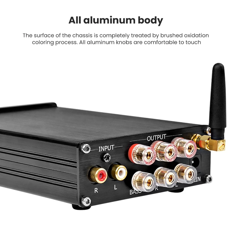 Tpa3116 сабвуферный усилитель 2,1 Hifi Bluetooth 5,0 Цифровые усилители мощности 50 Вт x 2+ 100 Вт для динамика домашнего кинотеатра(Silv