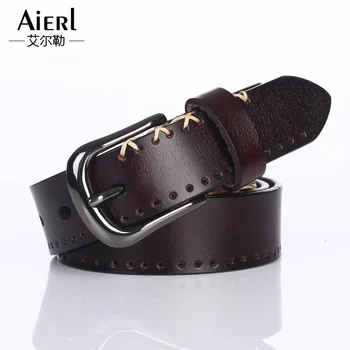 

Belt female leather pin buckle cowhide casual all-match Korean style ladies belt simple decoration fashion jeans wide