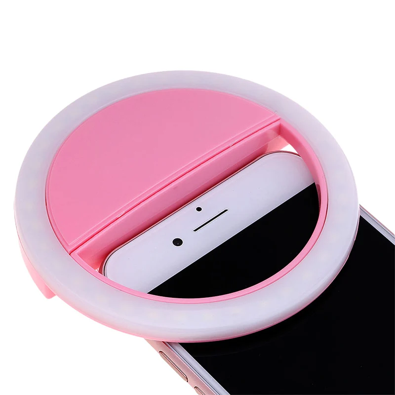 Fashion Selfie Portable LED Ring Light Lamp Clip Camera Photography for Smart Cell Phone Fill Lights