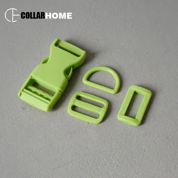 

50 sets Plastic clip clasp hook D rings adjuster belt loop buckle 25mm webbing DIY bag dog cat collar sewing garment accessories