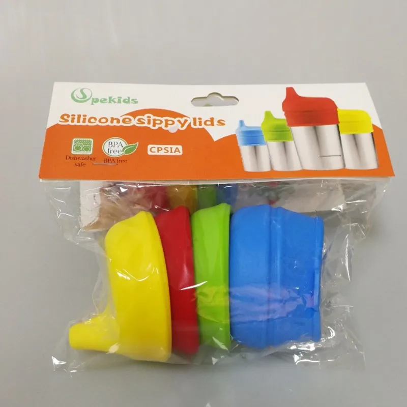 4 шт./упаковка силиконовые колпачки для чашек не содержит Бисфенол А|silicone sippy cup|sippy