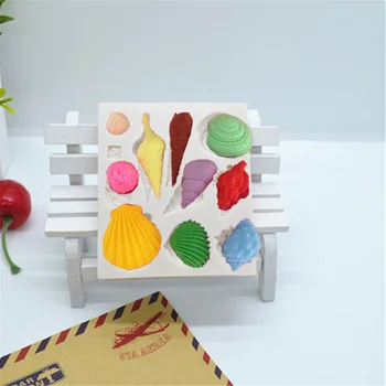 

Luyou Shell Cake Tools DIY Silicone Resin Fondant Molds Cake Decorating Tools Pastry Kitchen Baking Accessories FM043