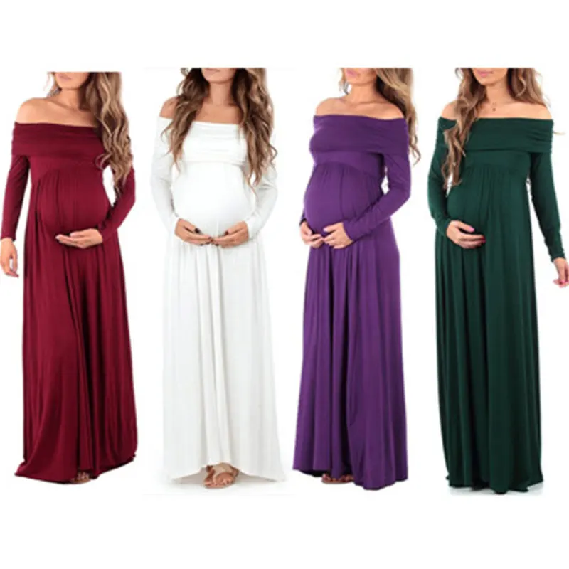 Sexy 2019 Summer Pregnant Dresses For Women Maxi Women Vestidos  Maternity Pregnancy Dress Photography Plus Size Dresses