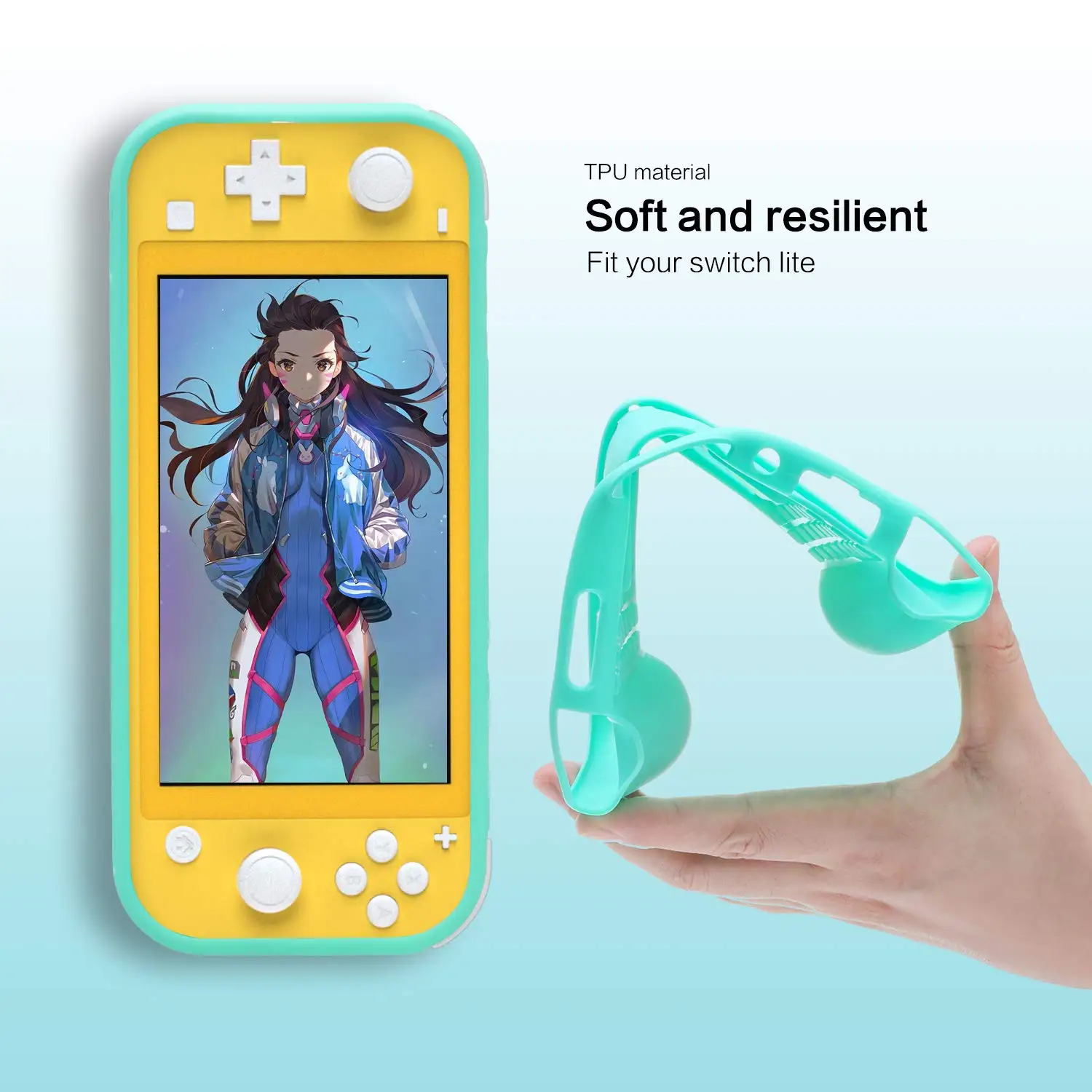 For New Nintend Switch Lite Mini Case Protective Soft Silicone Hand Grip Skin Shell Cover Handle Holder Game card TPU Protective