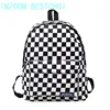 2022 Hot Sale Black and White Plaid Backpack Casual Nylon Outdoor Travel Backpack College Style Student School Bag ► Photo 1/6
