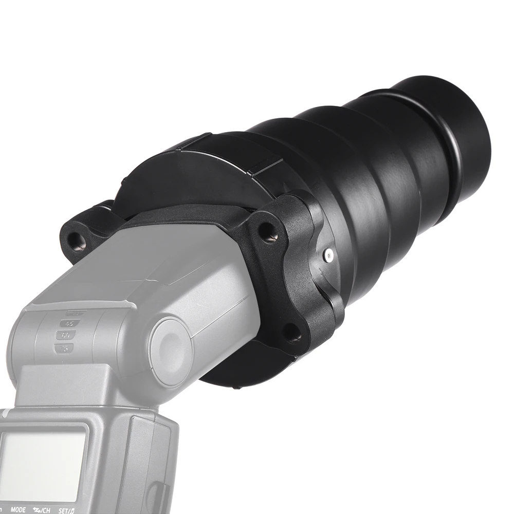 Металлическая накамерная вспышка конический тубус для Neewer Canon Nikon Yongnuo Godox Meike Vivitar