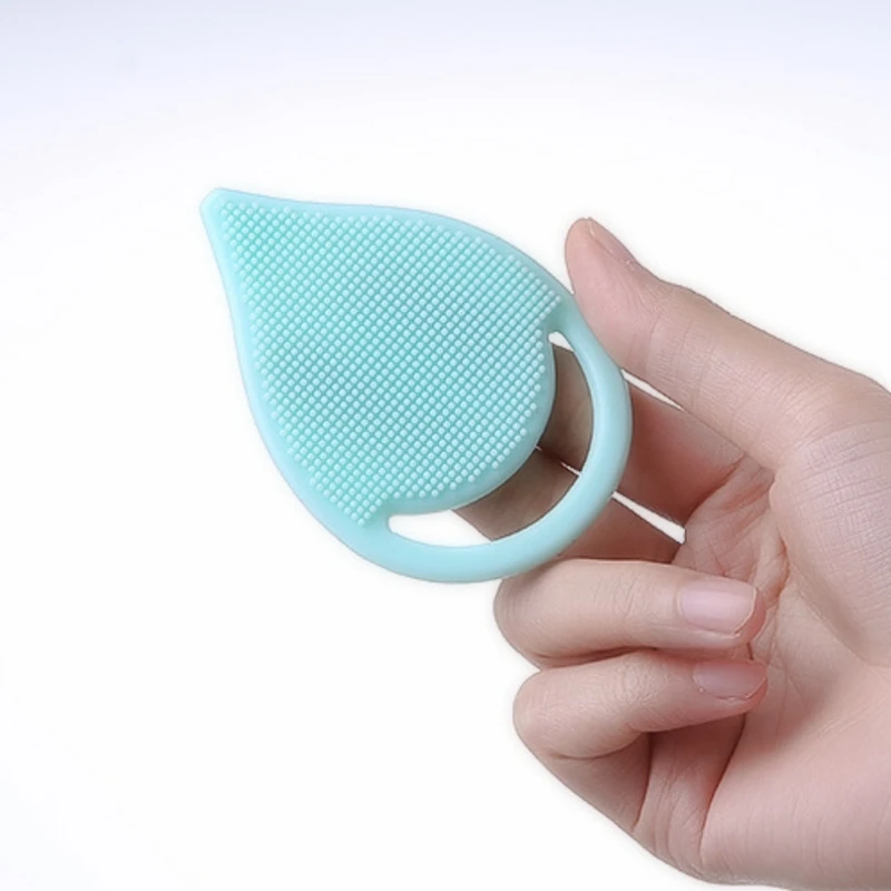 

1pc Silicone Face Cleansing Brushes Water Drop-shaped Vibration Massage Face Washing Brush Dead Skin Removal Facial Clean