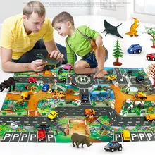 Маршрута движения с принтом в виде динозавров для мальчиков Детский игровой коврик ковер номер Декор головоломки коврики в детскую игру мягкая развивающая игрушка