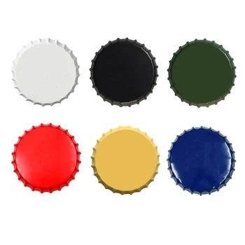 

Beer Bottle Cap Sign Blank Color Metal Plaques Vintage Customized Bar Cafe Wall Decor Vintage Tin Sign Pure Black White Red Sign