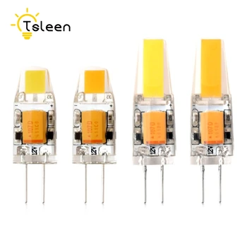 

TSLEEN LED G4 Lamps Bulb AC DC 12V 3W 6W COB SMD LED Lighting Lights For Crystal Chandelier G4 Light Replace Halogen Spotlight