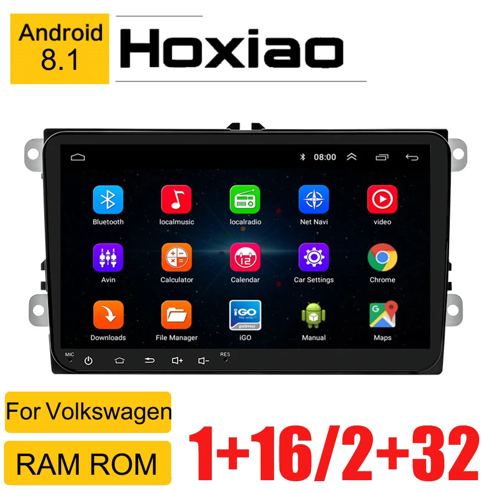 Автомобильный мультимедийный плеер Android 8 1 GPS 2Din Автомобильная стерео для Volkswagen VW