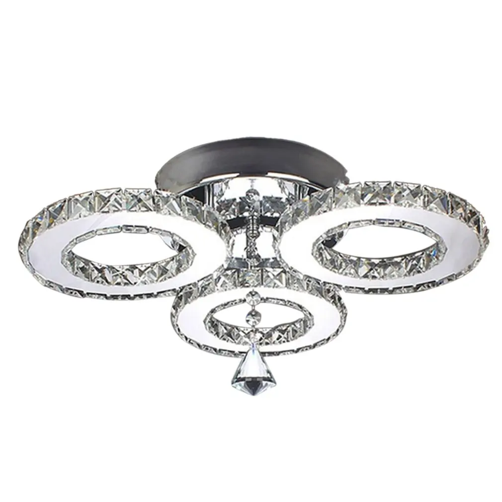 

Led Ceiling Lamp Crystal Chandelier Round Warm Bedroom Living Room Lamp Restaurant Simple Modern Atmosphere Lighting