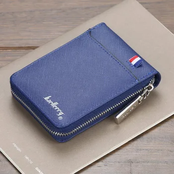 2022 New Wallet Men's Short Small Multifunctional Hand Card Holder PU Business Zipper Purse Fashion High-quality Casual 2