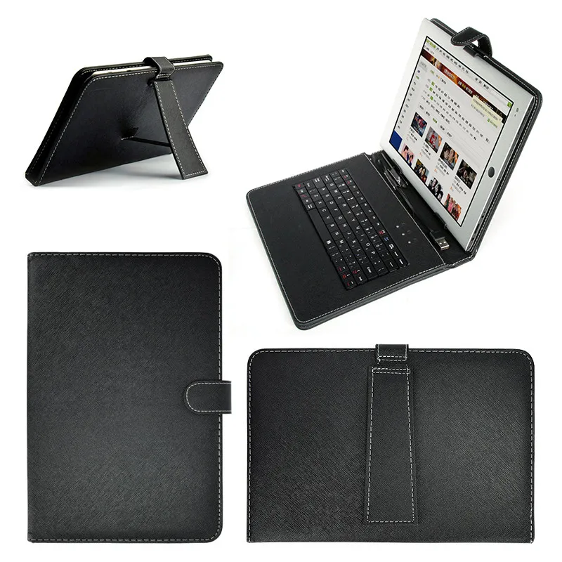 Новая клавиатура пылезащитный черный PU+ PC кожаный чехол с подставкой Чехол для android Tablet 10,1 дюймов со встроенной USB проводной клавиатурой