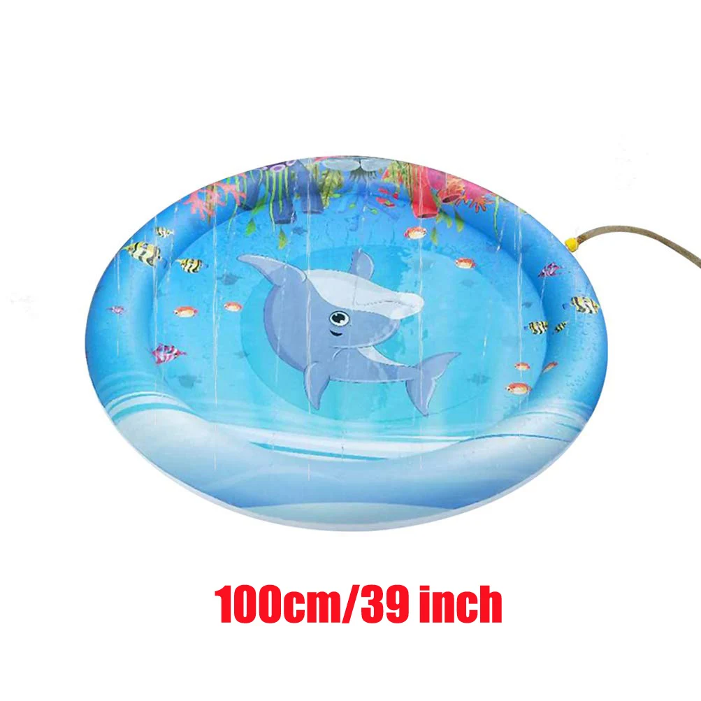 Summer Children's Baby Play Water Mat Games Beach Pad Lawn Inflatable Spray Water Cushion Toys Outdoor Tub - Цвет: 100cm