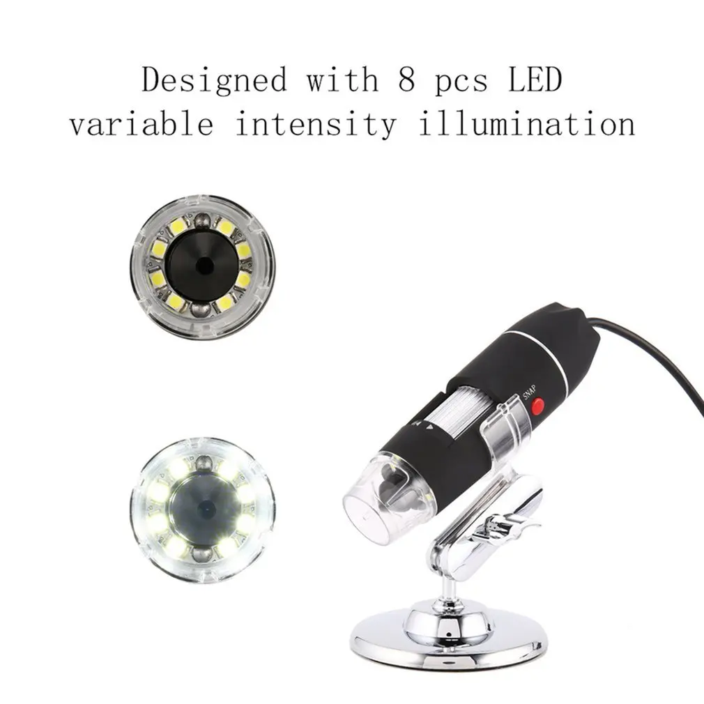 

WiFi Digital Microscope 8 LED Two in one USB Endoscope Camera Microscopio 1600X Stereo Electronic Magnifier Plug and Play