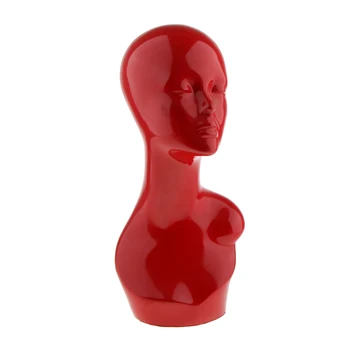

1 Piece Wig Display Female Mannequin Head Long Neck, Wig, Hat, Sun glasses, Jewlery Display Model Head, Red Color