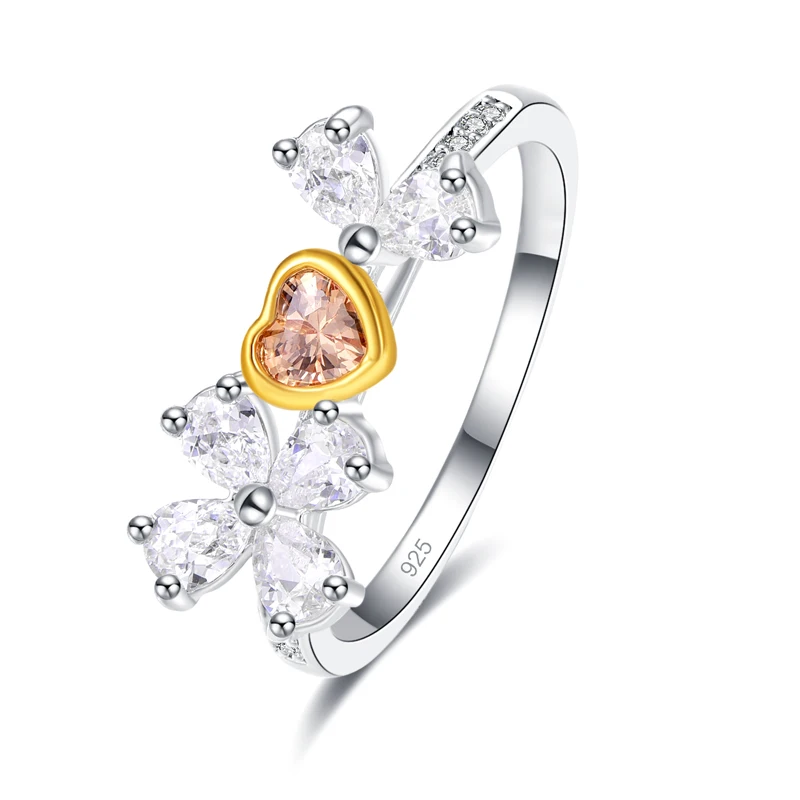 

Jrose Heart Shape Rings For Women Elegant Rings Female Wedding Jewerly Ring for Women Size 4 5 6 7 Women Gift