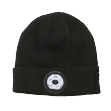 Bluetooth 5 0 LED Hat Built in Stereo Speakers Mic USB Rechargeable LED Lighted Knit Cap for Sports and Outdoors