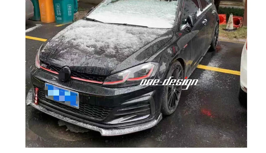 Подходит для Golf 7,5 поколения GTI модифицированный ветровой нож, окружающий WK углеродное волокно противотуманная Lampshade18-19