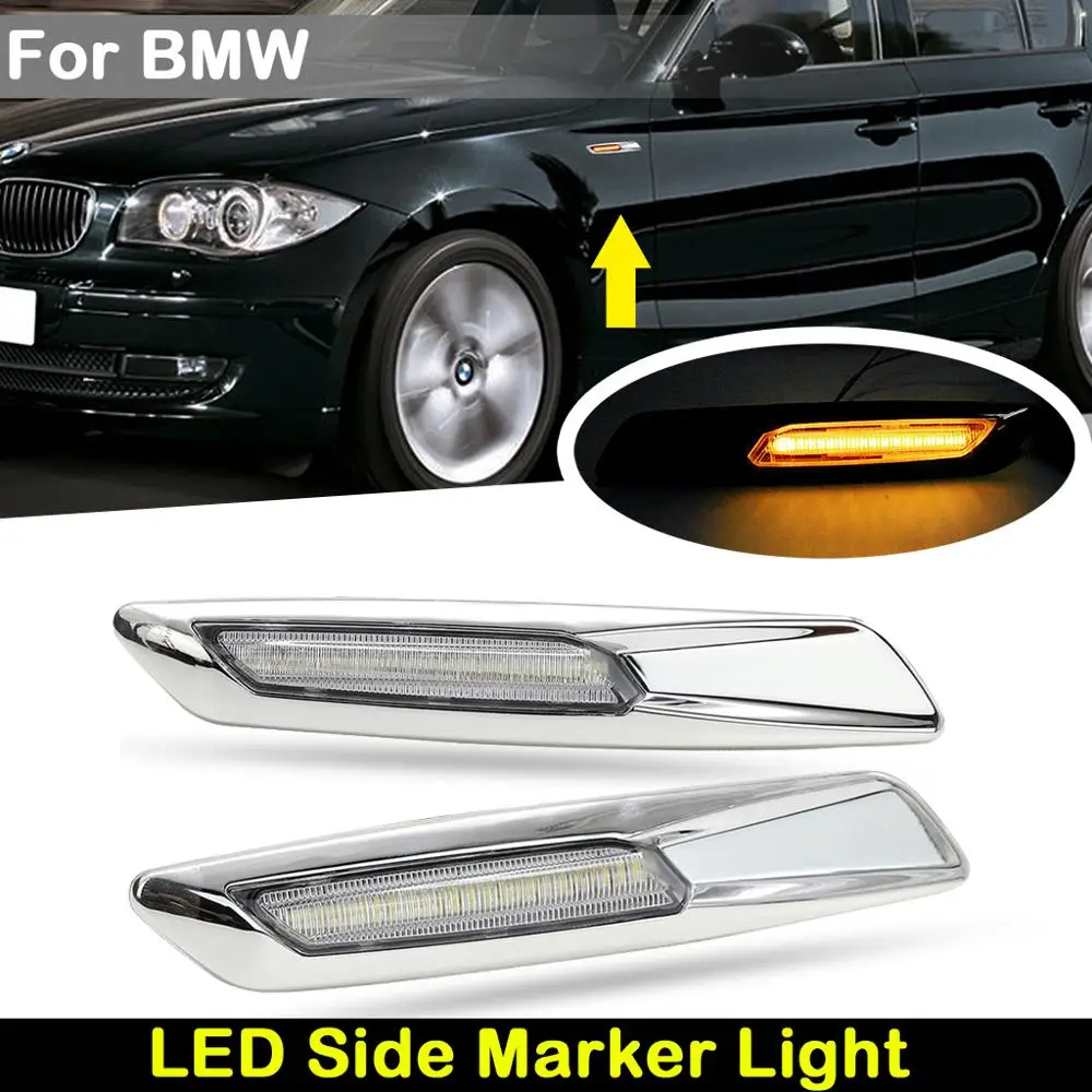 Для BMW 1 серии E82 E88 3 E90 E91 E92 E93 5 E60 E61 Серебристые хромированные Автомобильные