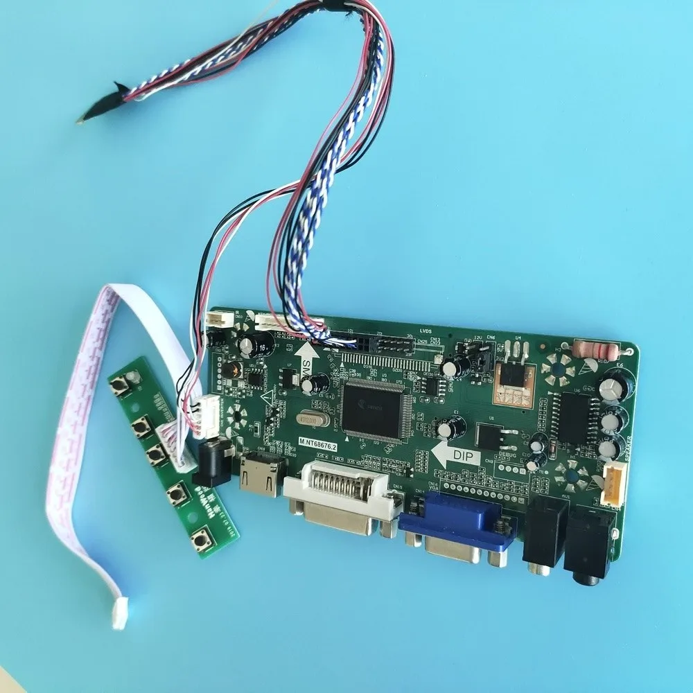 

Комплект для B140XW02 1366x768 Монитор Дисплей, совместимому с HDMI + DVI + VGA ЖК-дисплей светодиодный 14 "Экран Панель 40pin М. NT68676 плата контроллера