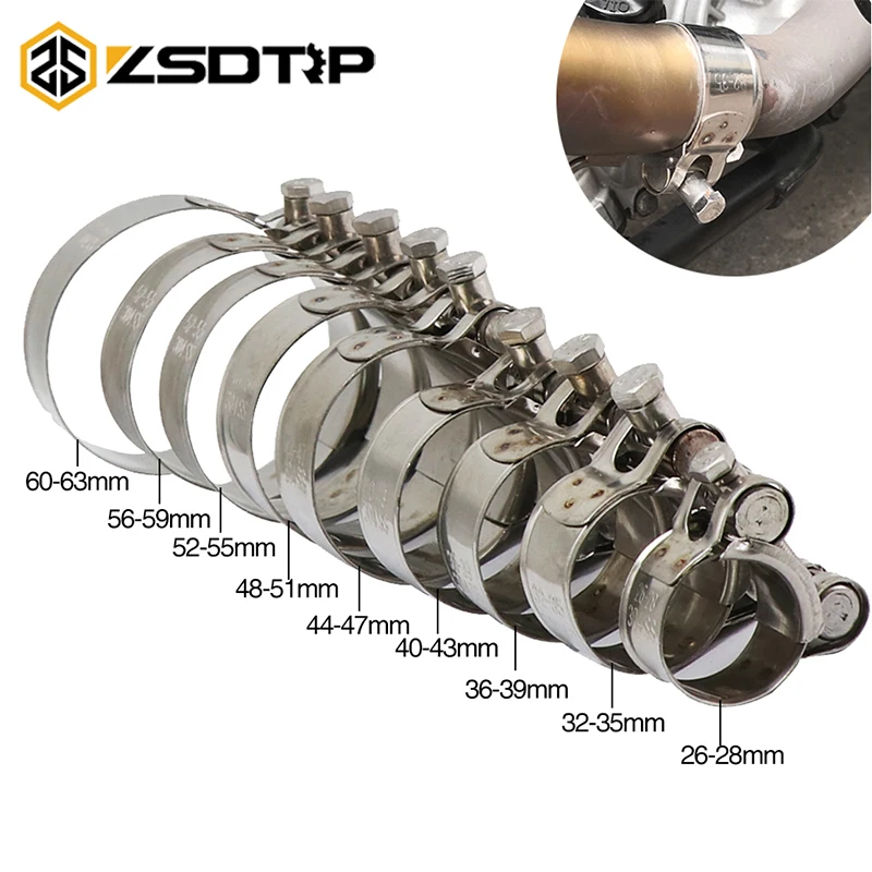 Глушитель для мотоцикла ZSDTRP 28 35 39 43 47 51 55 59 63 мм комплект из нержавеющей стали