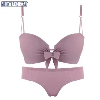 

Seamelss Bra Set Sexy Push Up Bra and Panty Sets Lingerie Feminina Intimate Underwear Three Hook-and-eye Underwear & Sleepwears