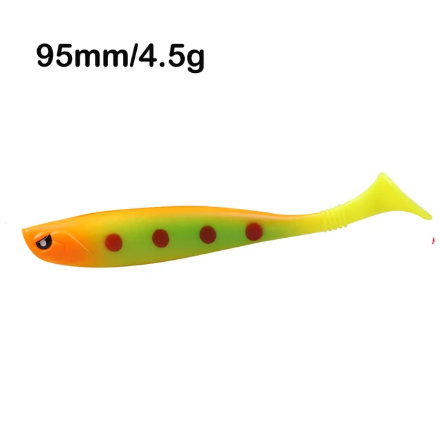 3pcs/lot Soft Fishing Lure 13/9.5cm 10/4.5g  Silicone Bait Shad Worms Bass Pike Minnow Swimbait Rubber Fish Lure High Quality H 4.5G