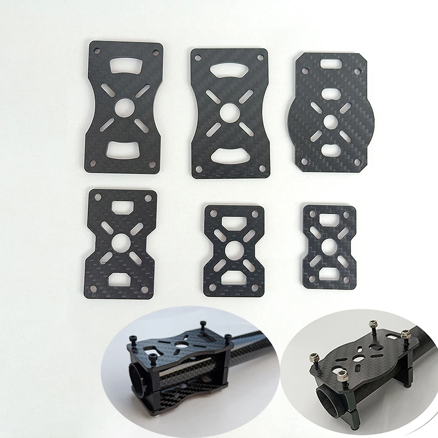 

1 шт 12/16/20/22/25/30 мм Труба из углеродистого волокна 3K углеродистое волокно двигатель крепление зажим для крепления кронштейна держателя для модели RC самолет Квадрокоптер