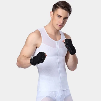 

Mens Body Shaper Slimming Shirt Compression Vest Elastic Slim Underwear Waist Trainer Belly Control Shapewear Modeling Corset
