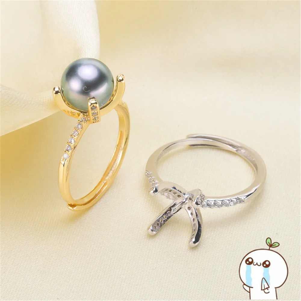 

Fit Jewelry Beads Blank Ring Setting Bar Setting Adjustable Resizable Silver Accessory