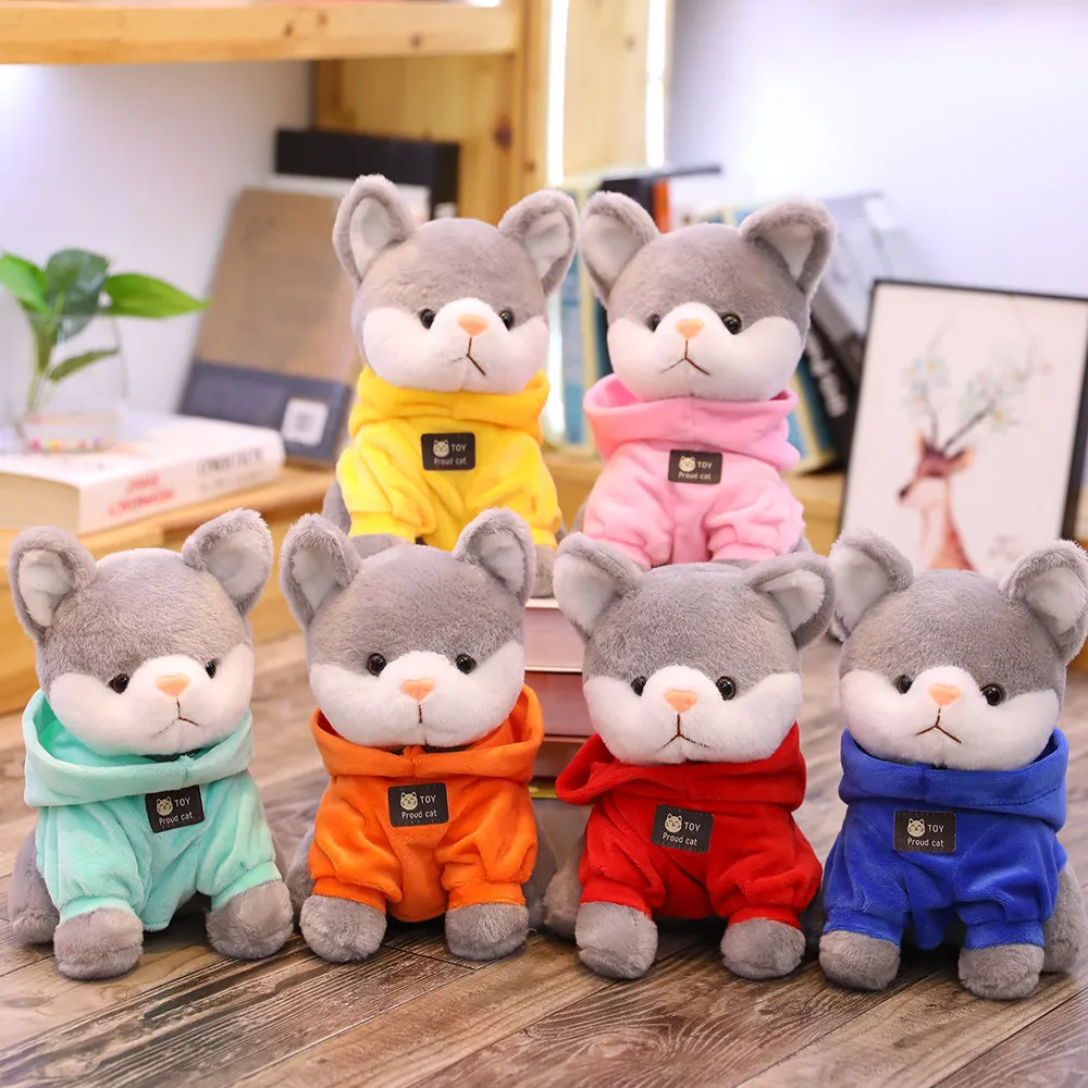 

1pc 20/24cm Mini Cute Plush Cat with Sweaters Toys Stuffed Plush Animals Cartoon Cat Doll Toys Kids Toys Girls Birthday Gifts