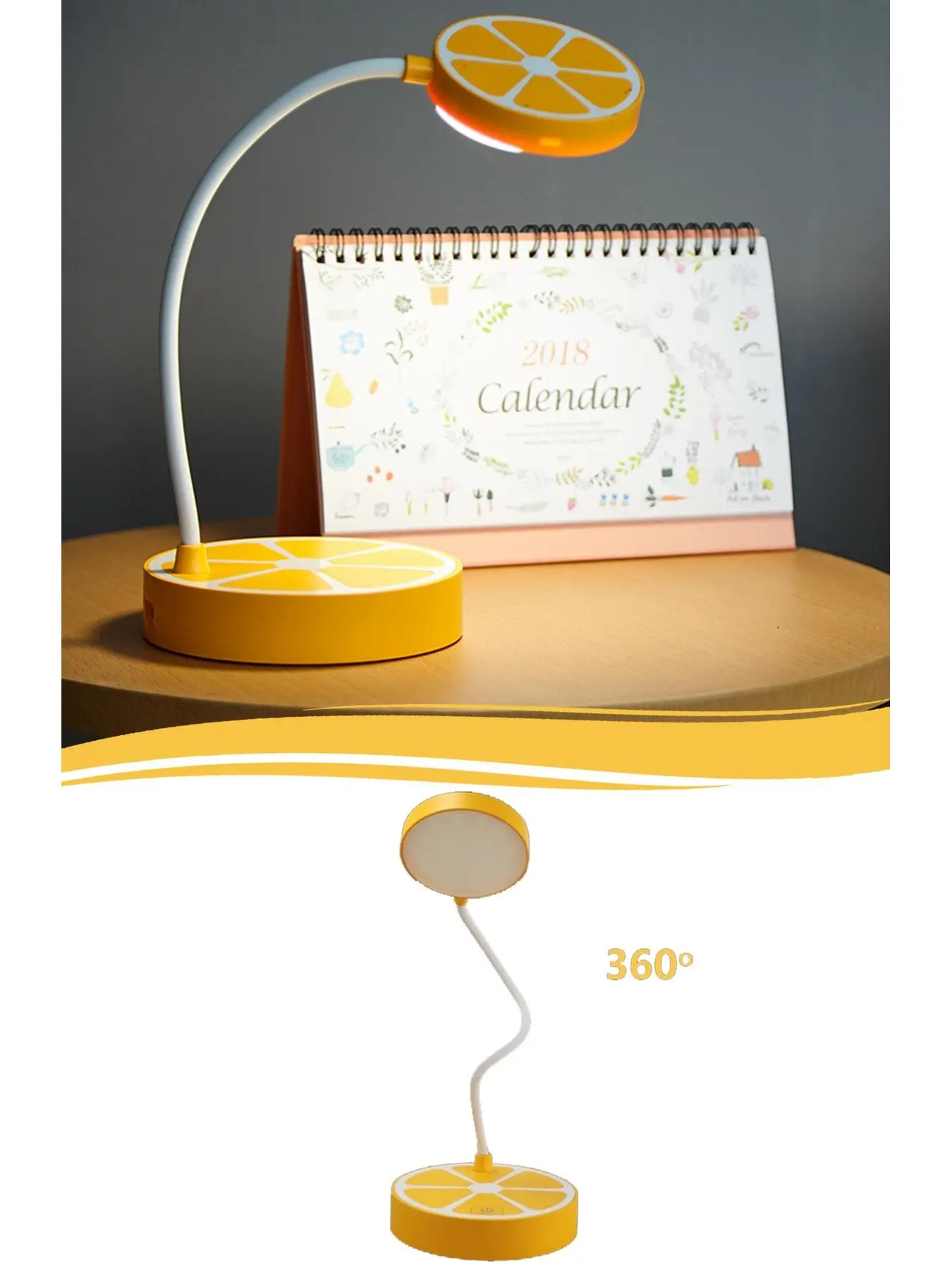 

Orange Designed Desktop Touch LED Work Lamp