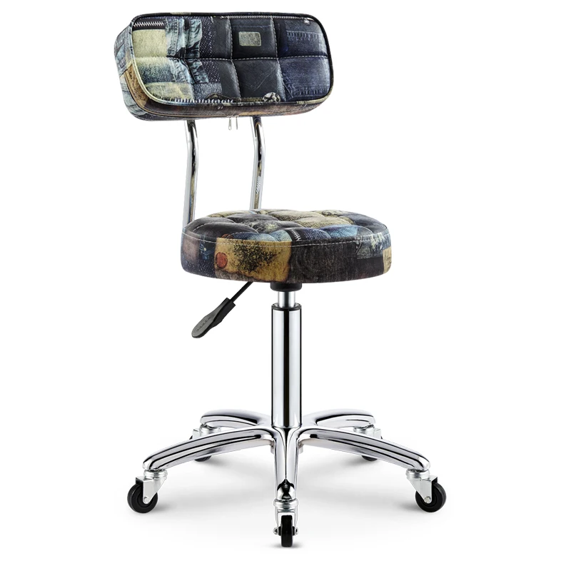 

Hairdressing Salon Chair Barber Shop Stool Rotating Lifting Pulley Beauty Stool Work Bench Makeup Hair Salon Nail Stool