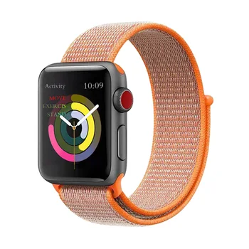 

Nylon Sport Strap Orange for Apple Watch 4 5 40 44mm Iwatch 38mm Bracelet 42mm Bands Watch Accessories for Iphone Series