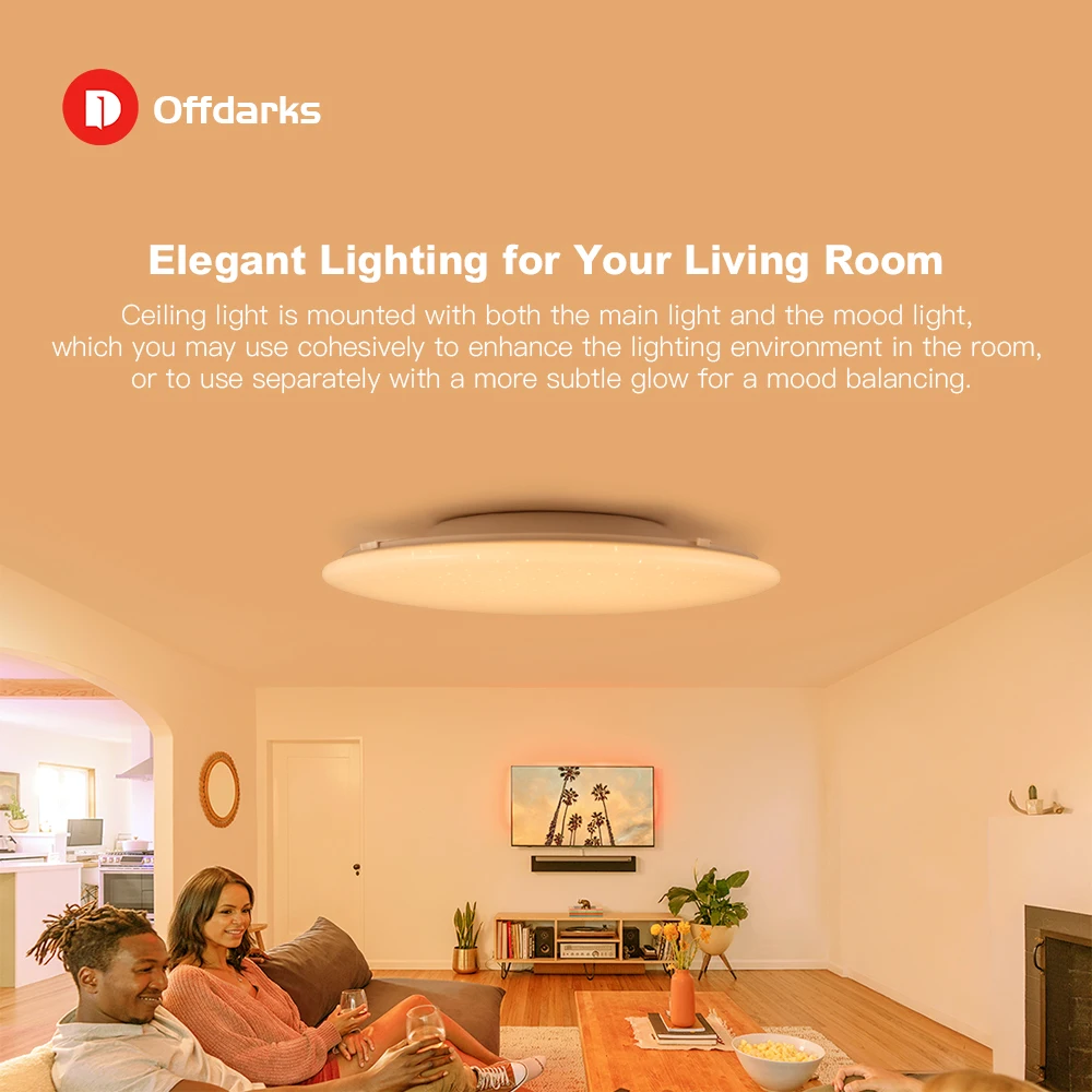  OFFDARKS Modern LED Smart Ceiling Light WiFi / APP Intelligent Control Ceiling lamp RGB Dimming 36W - 4000385532059