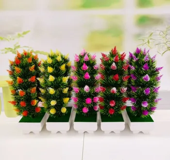 

Artificial Flowers Fake Artificial Plants Green Pot Welcoming Pine Bonsai Simulation Artificial Potted Plant Ornament Home Decor