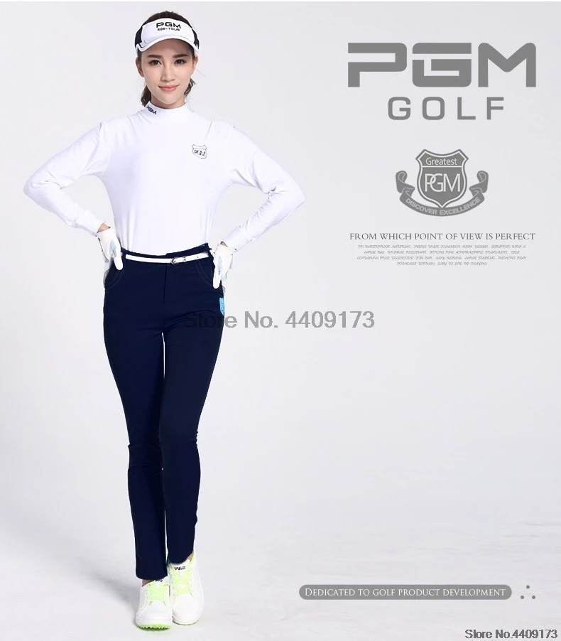 Pgm женские эластичные брюки для гольфа, женские брюки с высокой талией, облегающие быстросохнущие брюки-карандаш для гольфа/тенниса, AA51864