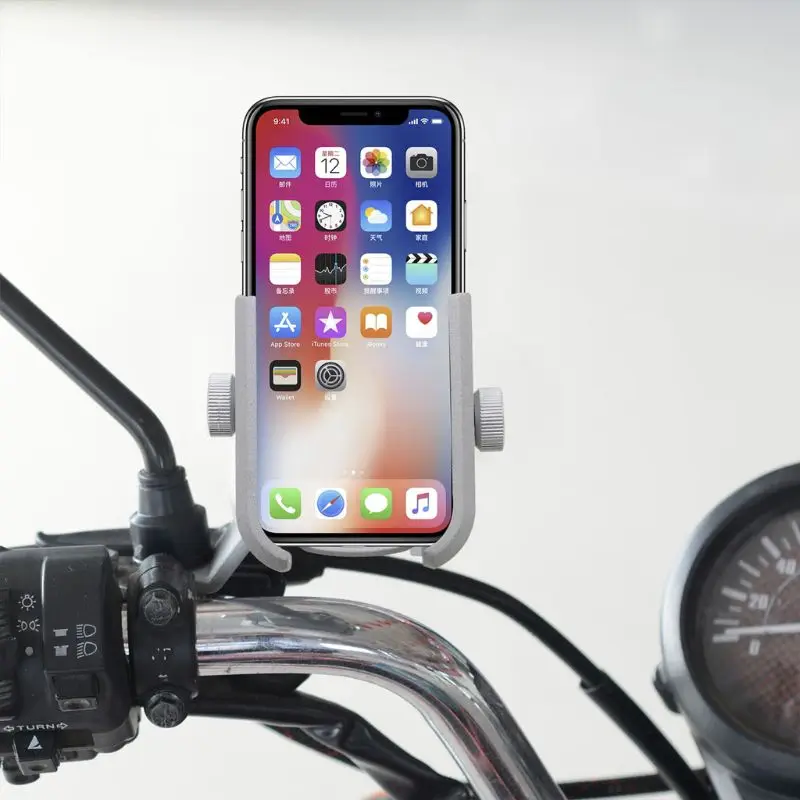 360 градусов универсальный металлический велосипед мотоциклетное зеркало держатель для телефона подставка крепление для samsung Xiaomi huawei 4,3-6,7
