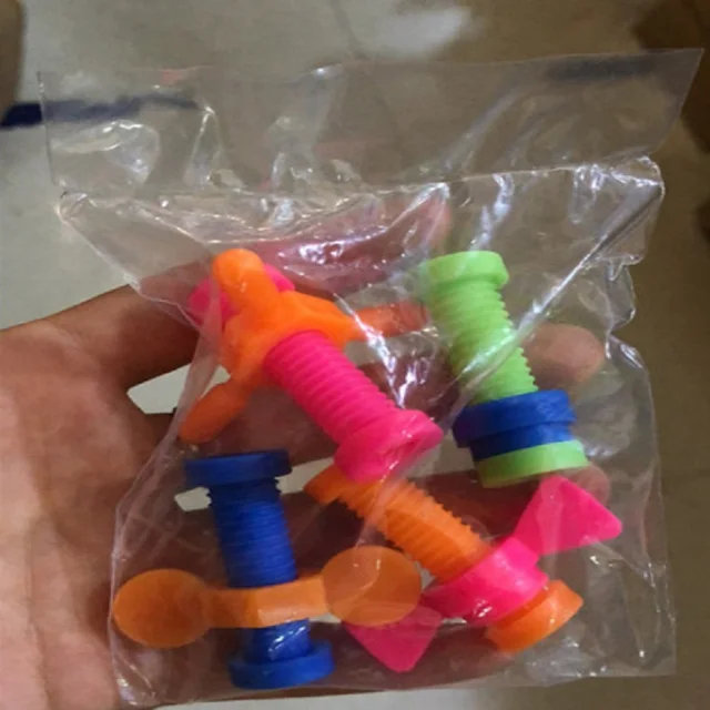 4 Sets Screw Blockss Plastic Toys Stitching Nuts Dismantling Puzzle Brain Combination Toys Spiner For Children Antistress 5