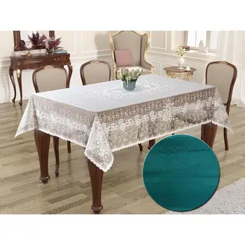 

Knitting Board Pattern Rectangle Table Cloth Sultan Petrol