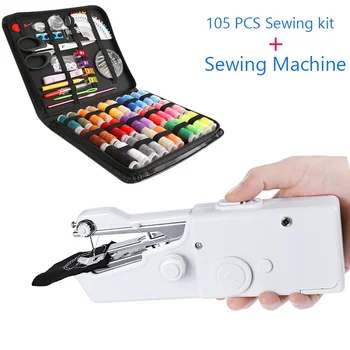 

Handheld Sewing Machine Portable Mini Electric Handmake Sewing Tool Stitching Machine Handy Stitch For Fabric Clothing 1pcs