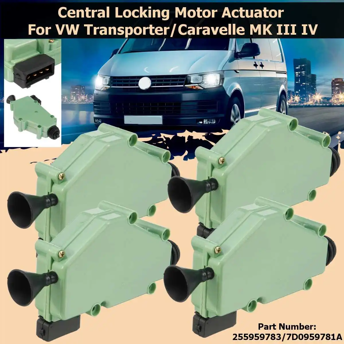 HZTWFC Door Lock Actuator Central Locking Motor Compatible for VW Transporter T4# 7D0959781A 7D0 959 781 A 