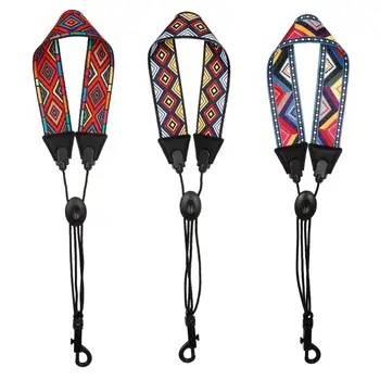 

Saxophone Neck Strap Soft Padded Rainbow Braided Pattern for Alto Baritone