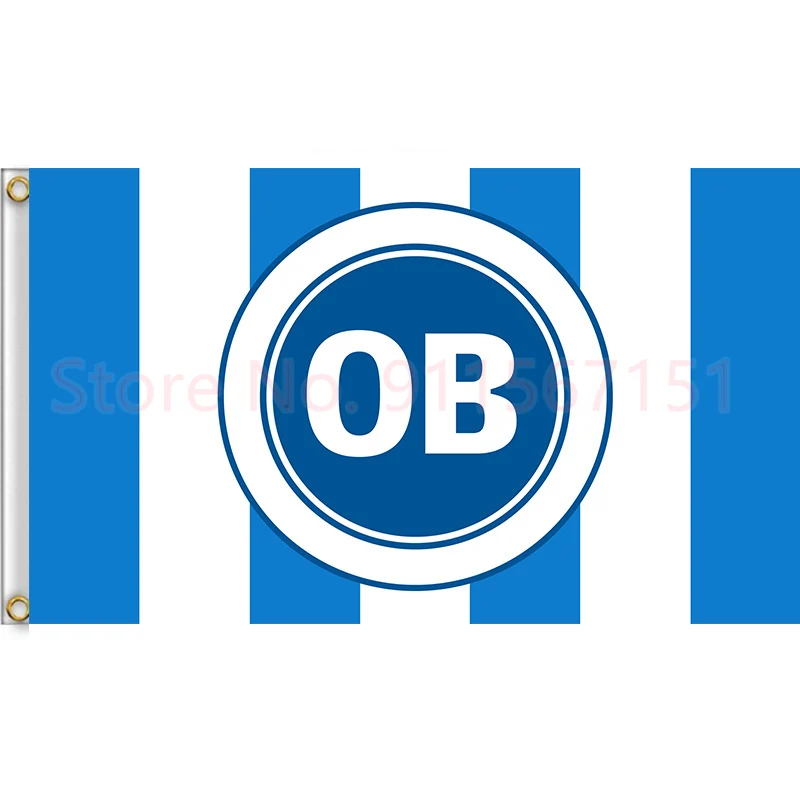 Датский национальный флаг Odense boldklub размер 3 фута * 5 футов (90*150 см) семейные